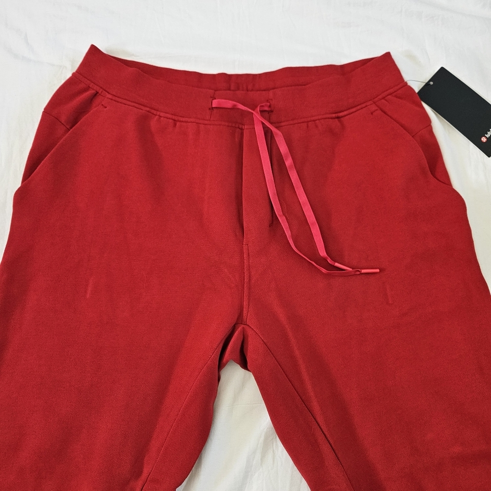 Lululemon Classic Fit Fleece Jogger CLCN College Crimson Pants Men's Size XLarge - Picture 3 of 9